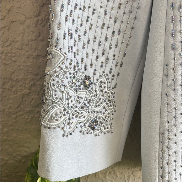 Vintage John Meyer Aqua Green Beaded Jacket & Skirt Set Women’s - Picture 7 of 17